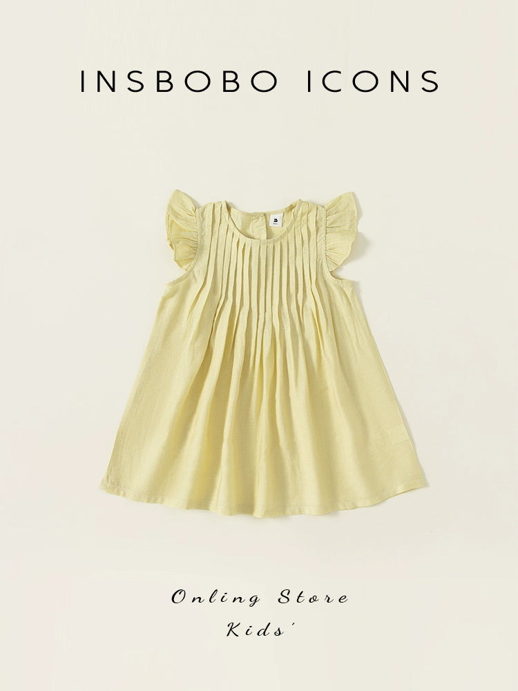 Girl Dress Summer Clothing 2024 New Arrival Kids' Skirt Little Girl Princess Dress Western Style Flying Sleeve Children's Clothing Summer